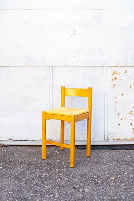 Vintage Stools in Wood and Straw by Charlotte Perriand, 1970s, Set of 4-VCV-1417425