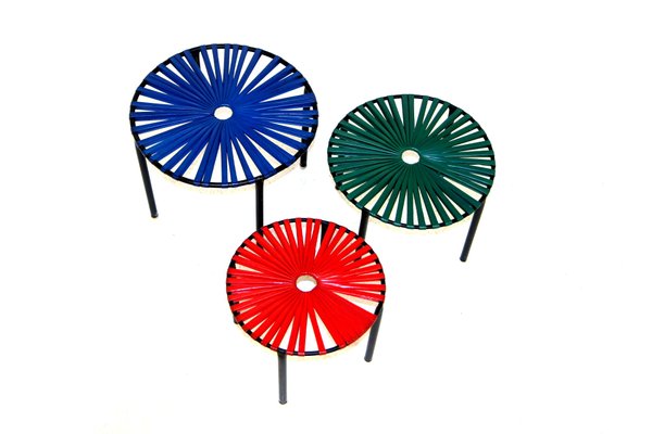 Vintage Stools, Sweden, 1960s, Set of 3-GEK-1144282