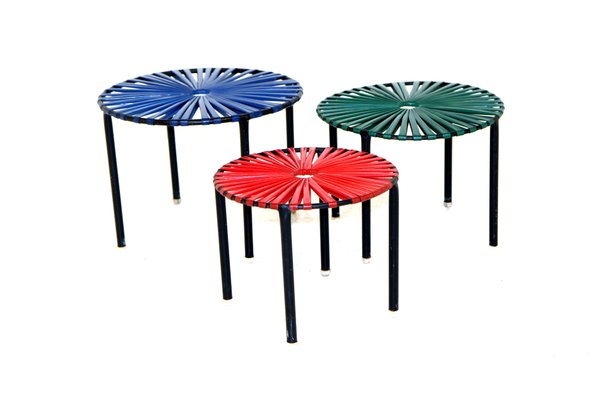 Vintage Stools, Sweden, 1960s, Set of 3-GEK-1144282