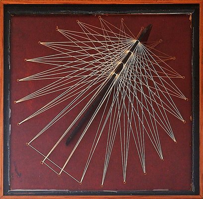 Vintage String Art Wall Hanging Sculpture, 1970s-NYF-2019197