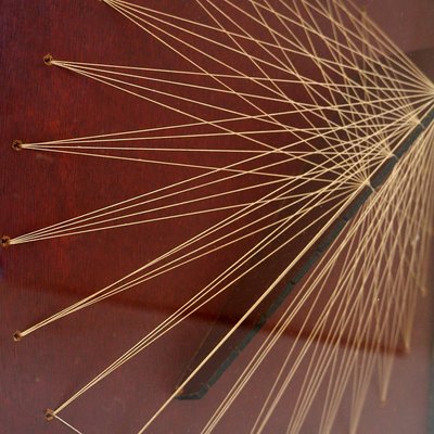 Vintage String Art Wall Hanging Sculpture, 1970s-NYF-2019197