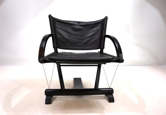 Vintage String Leather Lounge Chair from Weishäupl Werkstätten, 1980-HUW-2026949