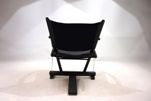 Vintage String Leather Lounge Chair from Weishäupl Werkstätten, 1980-HUW-2026949