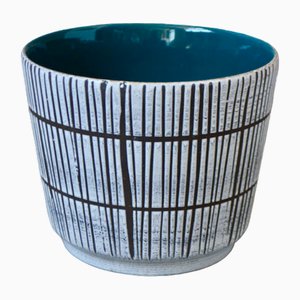 Vintage Striped Ceramic Flower Pot-AIU-2014794