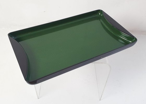 Vintage Striped Tray in Acrylic Glass from Guzzini, Italy, 1970s-FO-1759679