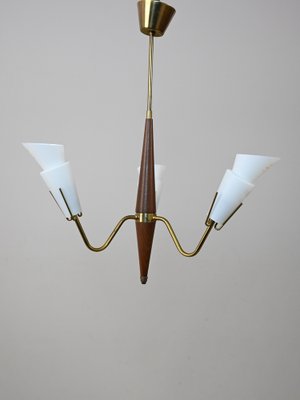 Vintage Suspension Lamp in Opaline Glass, 1960s-QWP-1791824