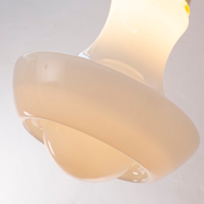 Vintage Suspension Lamp in White Murano Glass Milk, Italy-MPO-1361958