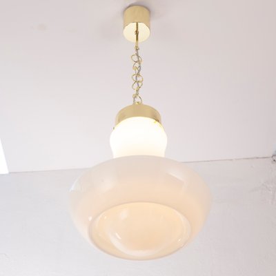 Vintage Suspension Lamp in White Murano Glass Milk, Italy-MPO-1361958