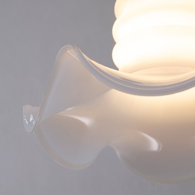 Vintage Suspension Light in White Milk Glass, Italy-MPO-1361880