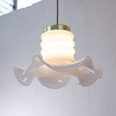 Vintage Suspension Light in White Milk Glass, Italy-MPO-1361880