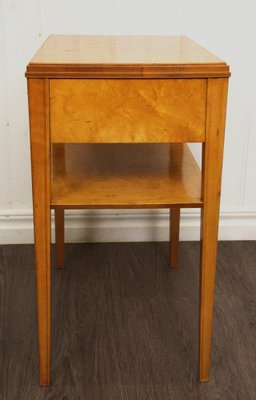 Vintage Swedish Bedside Tables in Walnut and Birch, 1940s, Set of 2-UDU-1814485