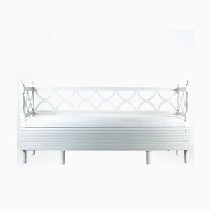 Vintage Swedish Bench in White-VAP-1759483