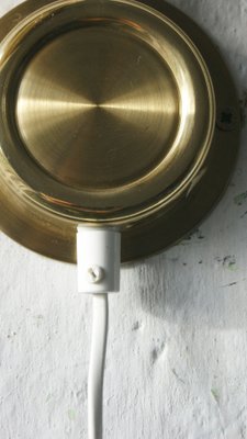 Vintage Swedish Brass Wall Lamp by Ewå Belysning, 1960s-UMB-1153544