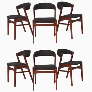 Vintage Swedish Chairs in Teak, 1960s, Set of 6-DOM-1782880