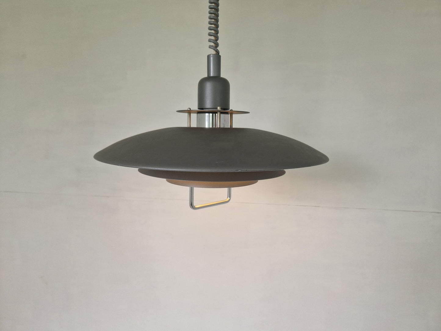 Vintage Swedish Rise and Fall Ceiling Lamp, 1970s