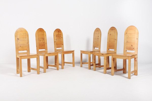 Vintage Swedish Solid Pine Chairs from Sven Larsson Möbelshop-KMC-976058