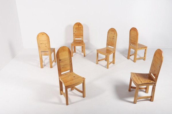 Vintage Swedish Solid Pine Chairs from Sven Larsson Möbelshop-KMC-976058