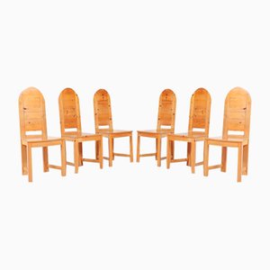 Vintage Swedish Solid Pine Chairs from Sven Larsson Möbelshop-KMC-976058