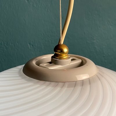 Vintage Swirl Murano Glass Pendant Lamp, Italy, 1970s-WQC-1398928