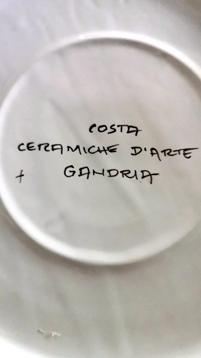 Vintage Swiss Plate Piece from Costa Ceramiche d'Arte