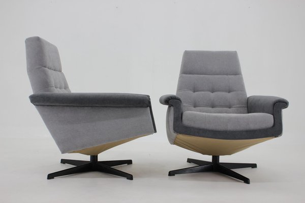 Vintage Swivel Armchairs, Czechoslovakia, 1970s, Set of 2-TZ-1342479