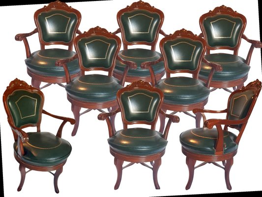 Vintage Swivel Executive and Elegant Chairs, Set of 8-TCS-1081949