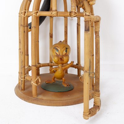 Vintage Sylvester & Tweety Looney Tunes Bird Cage-NYF-2018808