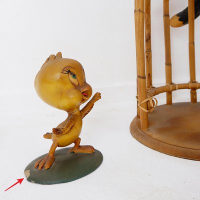 Vintage Sylvester & Tweety Looney Tunes Bird Cage-NYF-2018808