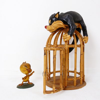 Vintage Sylvester & Tweety Looney Tunes Bird Cage-NYF-2018808