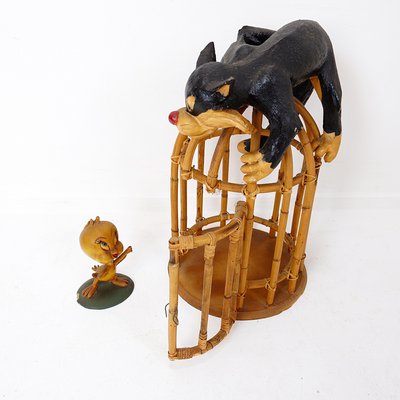 Vintage Sylvester & Tweety Looney Tunes Bird Cage-NYF-2018808