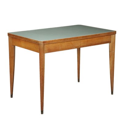 Vintage Table in Brass and Wood, 1950s-VMM-2041479