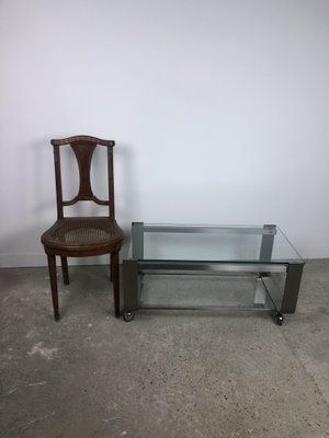 Vintage Table in Brushed Chrome and Aluminum, 1970-RWZ-1393268