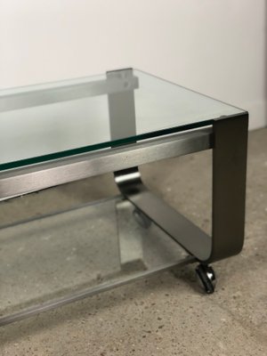 Vintage Table in Brushed Chrome and Aluminum, 1970-RWZ-1393268