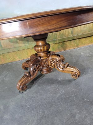 Vintage Table in Walnut with Central Leg-GBA-2016432