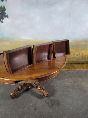 Vintage Table in Walnut with Central Leg-GBA-2016432