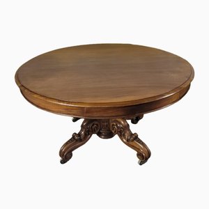 Vintage Table in Walnut with Central Leg-GBA-2016432