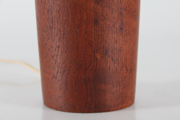 Vintage Table Lamp in Hand-Turned Teak by Finn Juhl, 1960s-QQ-2035761