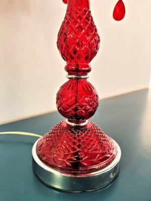 Vintage Table Lamp in Red Murano Glass-GKV-1347951