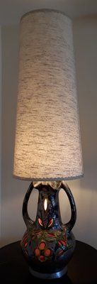 Vintage Table Lamp on Ceramic Base in Fat Lava style, 1970s-HOI-1377510