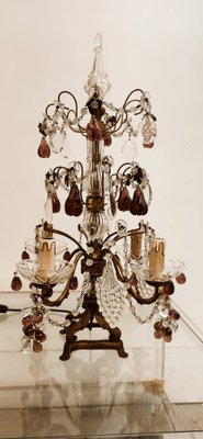 Vintage Table Lamp with Crystal Pendants-QLH-1724711