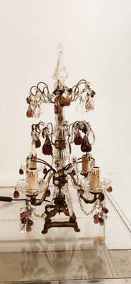 Vintage Table Lamp with Crystal Pendants-QLH-1724711