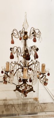 Vintage Table Lamp with Crystal Pendants-QLH-1724711