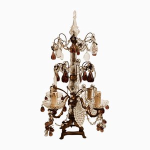 Vintage Table Lamp with Crystal Pendants-QLH-1724711