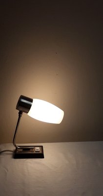 Vintage Table Lamp with Gray Metal Foot, 1970s-HOI-1737422