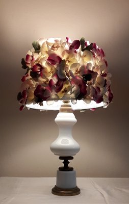 Vintage Table Lamp with Opaque White Glass Base, 1970s-HOI-1758271