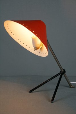 Vintage Table Lamp with Red Shade from Hala Zeist-HPP-1738368