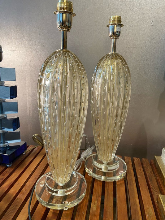 Vintage Table Lamps by Stefano Toso, 1980s, Set of 2