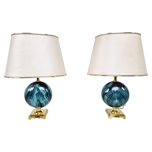 Vintage Table Lamps from Maison Le Dauphin, 1970s, Set of 2