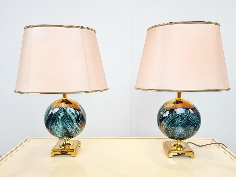 Vintage Table Lamps from Maison Le Dauphin, 1970s, Set of 2