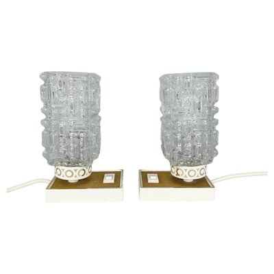 Vintage Table Lamps in Glass, 1960s, Set of 2-TZ-1383603